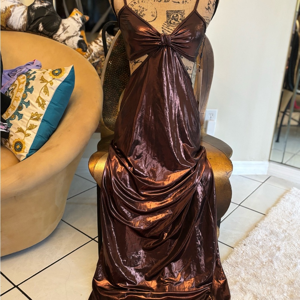 Made for Life Shimmering Brown Dress